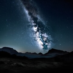Fototapeta na wymiar milky way galaxy at night from earth