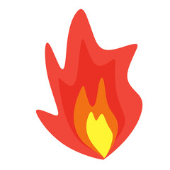 Hot flaming fire illustration