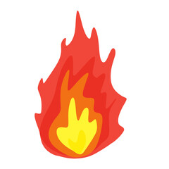 Hot flaming fire illustration