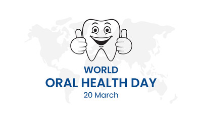 World Oral Health Day, World Oral Health Day is celebrated on March 20, World Oral Heath Day Vector Design, World Oral Health Day logo, campaign