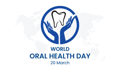 World Oral Health Day, World Oral Health Day is celebrated on March 20, World Oral Heath Day Vector Design, World Oral Health Day logo, campaign