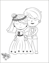 funny flower girl coloring page for kids