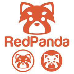 Cute Kawaii head red panda Mascot Cartoon Logo Design Icon Illustration Character vector art. for every category of business, company, brand like pet shop, product, label, team, badge, label