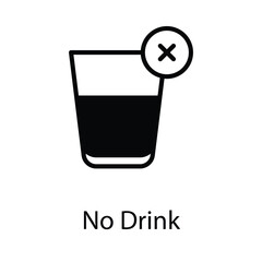 No Drink icon. Suitable for Web Page, Mobile App, UI, UX and GUI design.