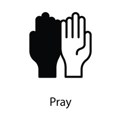 Obraz premium Pray icon. Suitable for Web Page, Mobile App, UI, UX and GUI design.