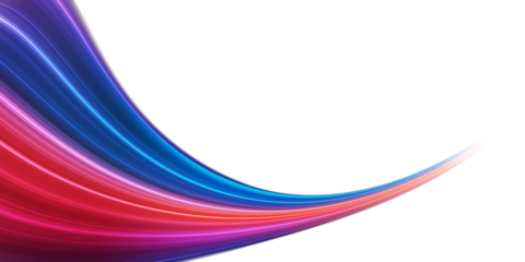 Modern abstract high-speed light effect. Abstract background with curved beams of light. Technology futuristic dynamic motion. Movement pattern. PNG file.