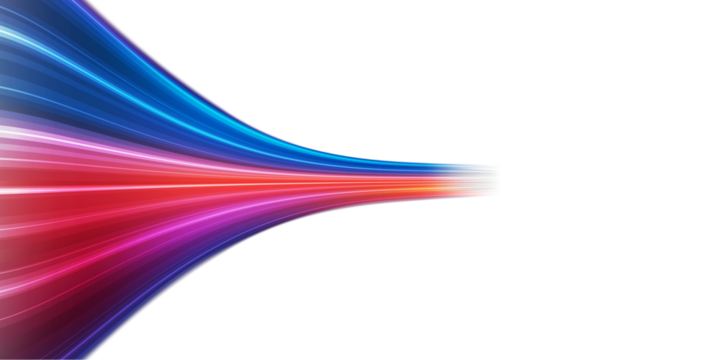 Modern abstract high-speed light effect. Abstract background with curved beams of light. Technology futuristic dynamic motion. Movement pattern. PNG file. - Powered by Adobe