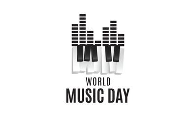 World Music Day, concept, greeting card, template, vector, illustration