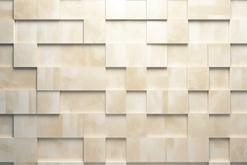Natural Stone, Polished Wall background with tiles. Rectangular, tile Wallpaper with 3D, Semigloss blocks. 3D Render. Generative AI