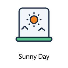 Sunny Day icon. Suitable for Web Page, Mobile App, UI, UX and GUI design.