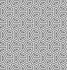 Vector seamless texture. Modern geometric background with hexagonal tiles. 