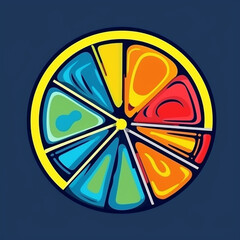 Obraz premium Vector Illustration logo based on a slice of lemon