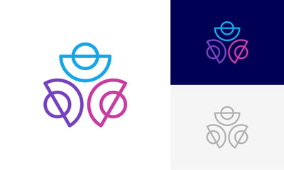 Community people, social community, human family, colorful community logo abstract design vector