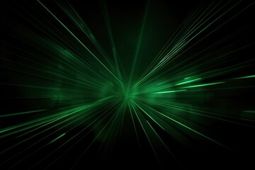  a green background with lines of light in the middle of it.  generative ai