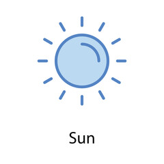 Sun icon. Suitable for Web Page, Mobile App, UI, UX and GUI design.