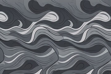  an abstract background with wavy lines in grey and white colors.  generative ai
