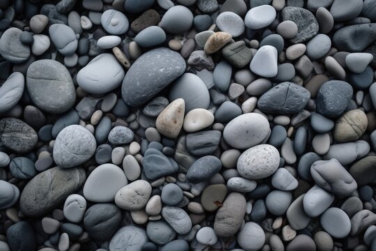  a bunch of rocks that are laying on the ground together.  generative ai