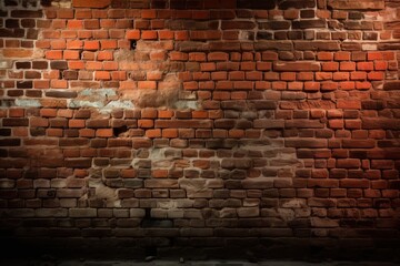  a red brick wall with a black fire hydrant in the middle of the wall and a black fire hydrant in the middle of the wall.  generative ai