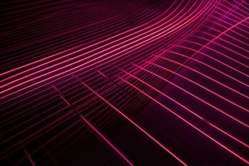  a dark background with pink lines and a black background with red lines.  generative ai