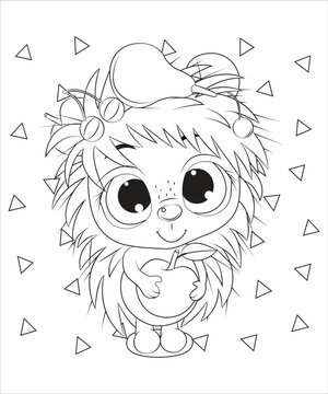 funny cute animals coloring page for kids