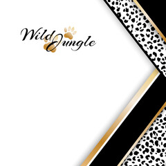 Flyer with jaguar pattern and copy space © KsanaGraphica