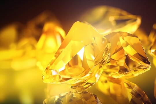 Download A Yellow Background With Colorful Diamonds Wallpaper