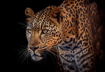 Fototapeta na wymiar Léopard, Panthère, Panthera pardus, Afrique du Sud. Generative AI