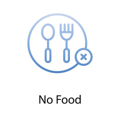 No Food icon. Suitable for Web Page, Mobile App, UI, UX and GUI design.