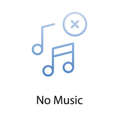 No Music icon. Suitable for Web Page, Mobile App, UI, UX and GUI design.