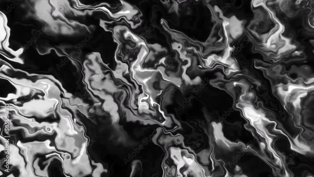 Poster black background with silver spots. motion. white patterns in computer graphics that twitch in diffe