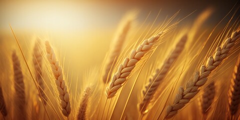 
Wheat field background banner