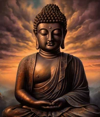 Poster buddha statue at sunset © Jasper W