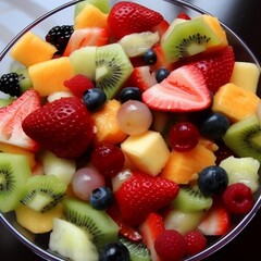 Obraz premium Fresh fruit salad