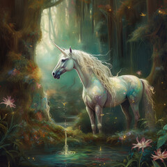 Obraz na płótnie Canvas Magical Unicorn, AI