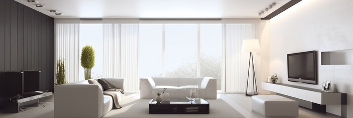 Fototapeta premium Modern living room interior design