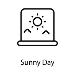 Sunny Day icon. Suitable for Web Page, Mobile App, UI, UX and GUI design.