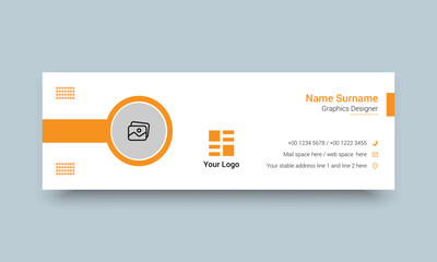 Email signature personal and social web banner template