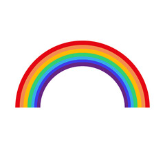 Rainbow icon illustration isolated on white background. Rainbow doodle graphic design 