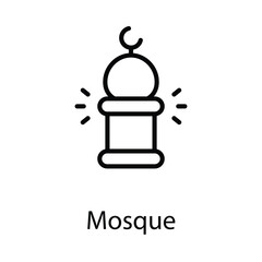 Mosque icon. Suitable for Web Page, Mobile App, UI, UX and GUI design.