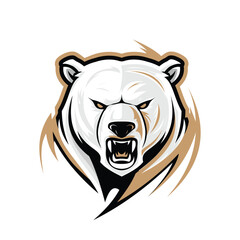 Angry bear head logo