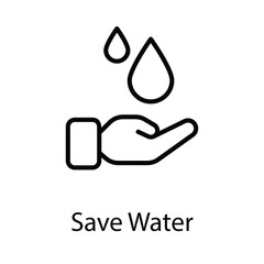 Save Water icon. Suitable for Web Page, Mobile App, UI, UX and GUI design.