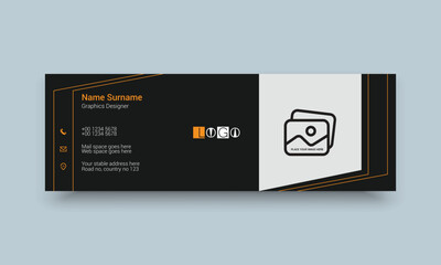 Email signature personal and social web banner template