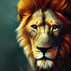 portrait of a lion