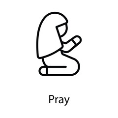 Pray icon. Suitable for Web Page, Mobile App, UI, UX and GUI design.