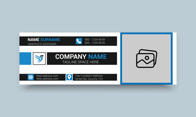 Fototapeta premium Email signature personal and social web banner template