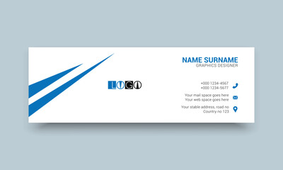 Email signature personal and social web banner template