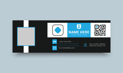 Email signature personal and social web banner template