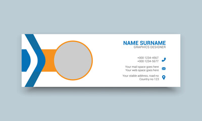 Email signature personal and social web banner template