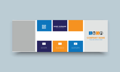 Email signature personal and social web banner template
