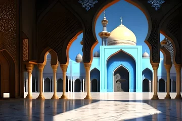 Fotobehang 3d serene Islam mosque porta © DESIGN